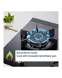 Bosch PBP6B6K60 60cm Black Gas Hob with 4 Burners
