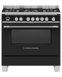 Fisher & Paykel 90cm Dual Fuel Cooker in Black Finish