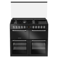 Leisure CC100F521K 100Cm Dual Fuel Range Cooker With Glass Top Lid
