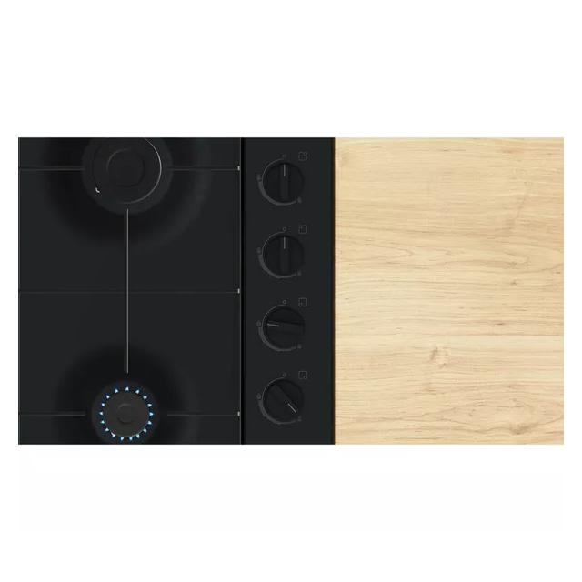 Bosch PBP6B6K60 60cm Black Gas Hob with 4 Burners