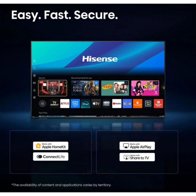 Hisense 32A4STUK 32inch Full HD Smart LED TV Black