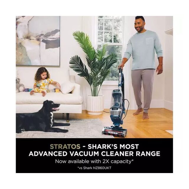 Shark AZ3000UKT Shark Stratos XL Anti Hair Wrap Plus Anti-Odour Upright Vacuum - Navy Blue