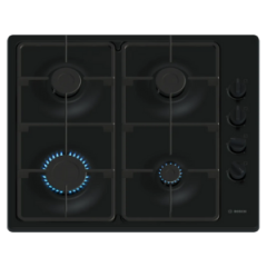 Bosch PBP6B6K60 Series 2, Gas Hob, 60 Cm, Enamel, Black