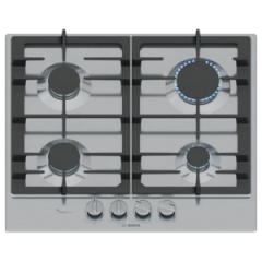Bosch PCP6A5I90 Series 6, Gas Hob, 60 Cm, Stainless Steel