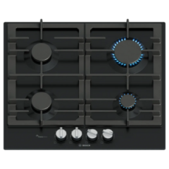 Bosch PCP6A6I90 Series 6, Gas Hob, 60 Cm, Enamel, Black