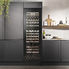 Caple WC1796BG In-Column Triple Zone Wine Cooler Black Glass