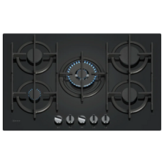 Neff T27PIQ4S0 N 70 Gas Hob 75 Cm Tempered Glass, Black