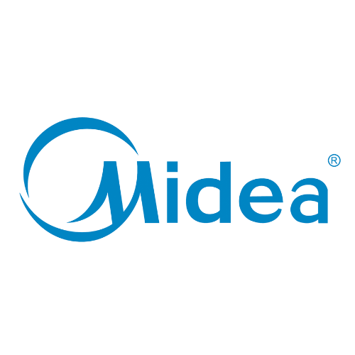 Midea logo.